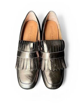 Kenneth Cole Gentle Souls Metallic Pewter Loafers